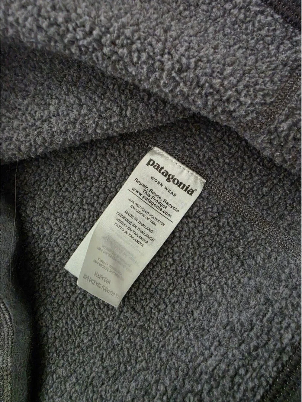 SKU0217 Patagonia Better Sweater 1/4 Zip Pullover Mens Small Gray Fleece Jacket